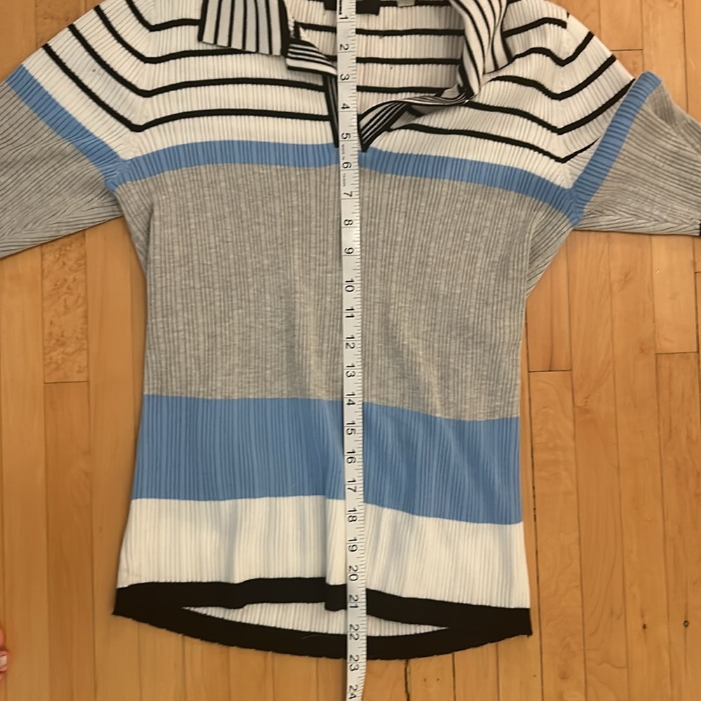 Tahari striped sweater polo L - Picture 5 of 5